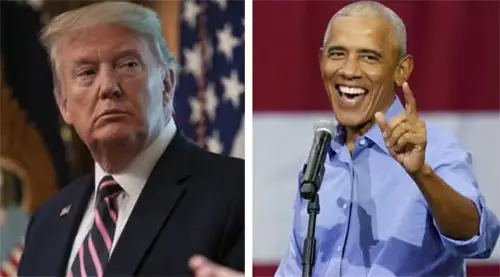 Barack Obama and Trump